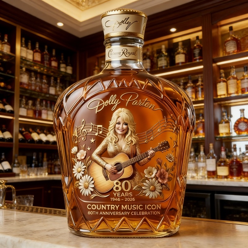 Wine Beer And Spirits - قارورة ويسكي فاخرة بتصميم موسيقى الريف