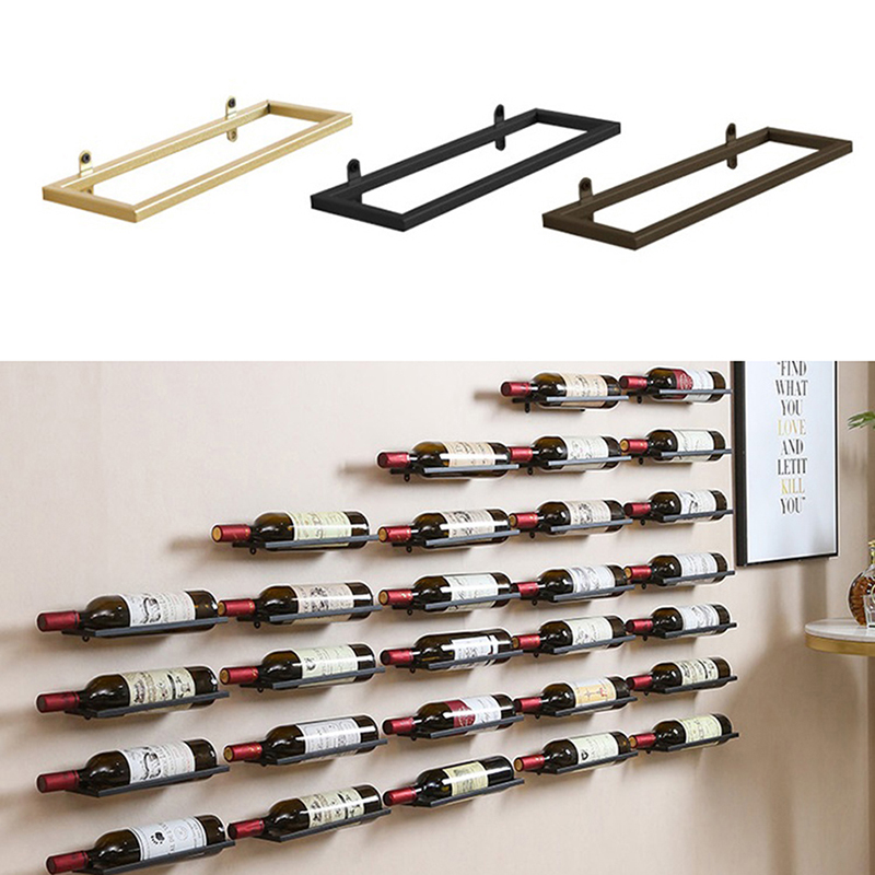 Wine Beer Champagne - حامل رف نبيذ مثبت على الحائط