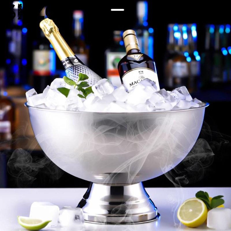 Wine Beer Champagne - وعاء ثلج من الفولاذ المقاوم للصدأ
