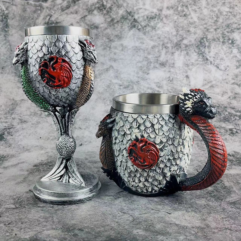 Wine Beer Coffee - أكواب من الراتنج الفولاذ المقاوم للصدأ