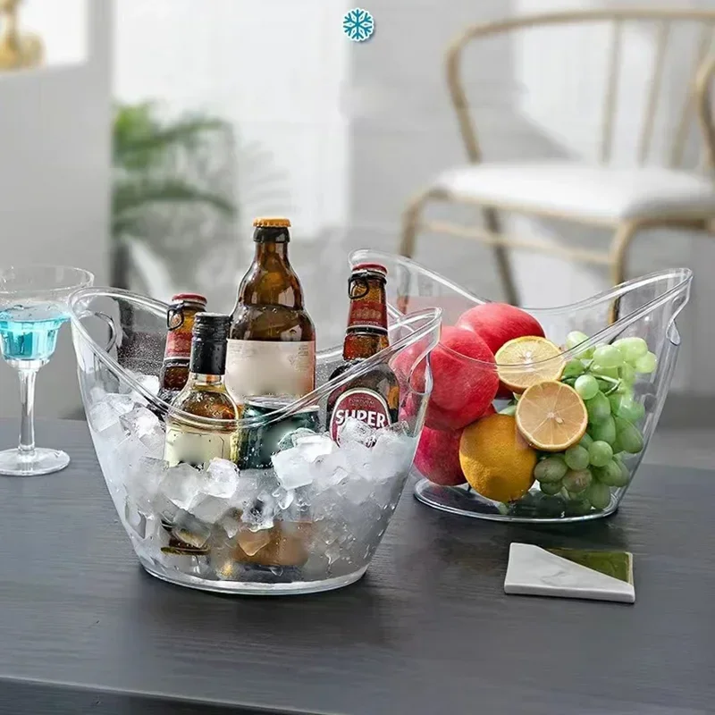 Wine Beer Champagne - دلو ثلج شفاف سعة 4/8 لتر