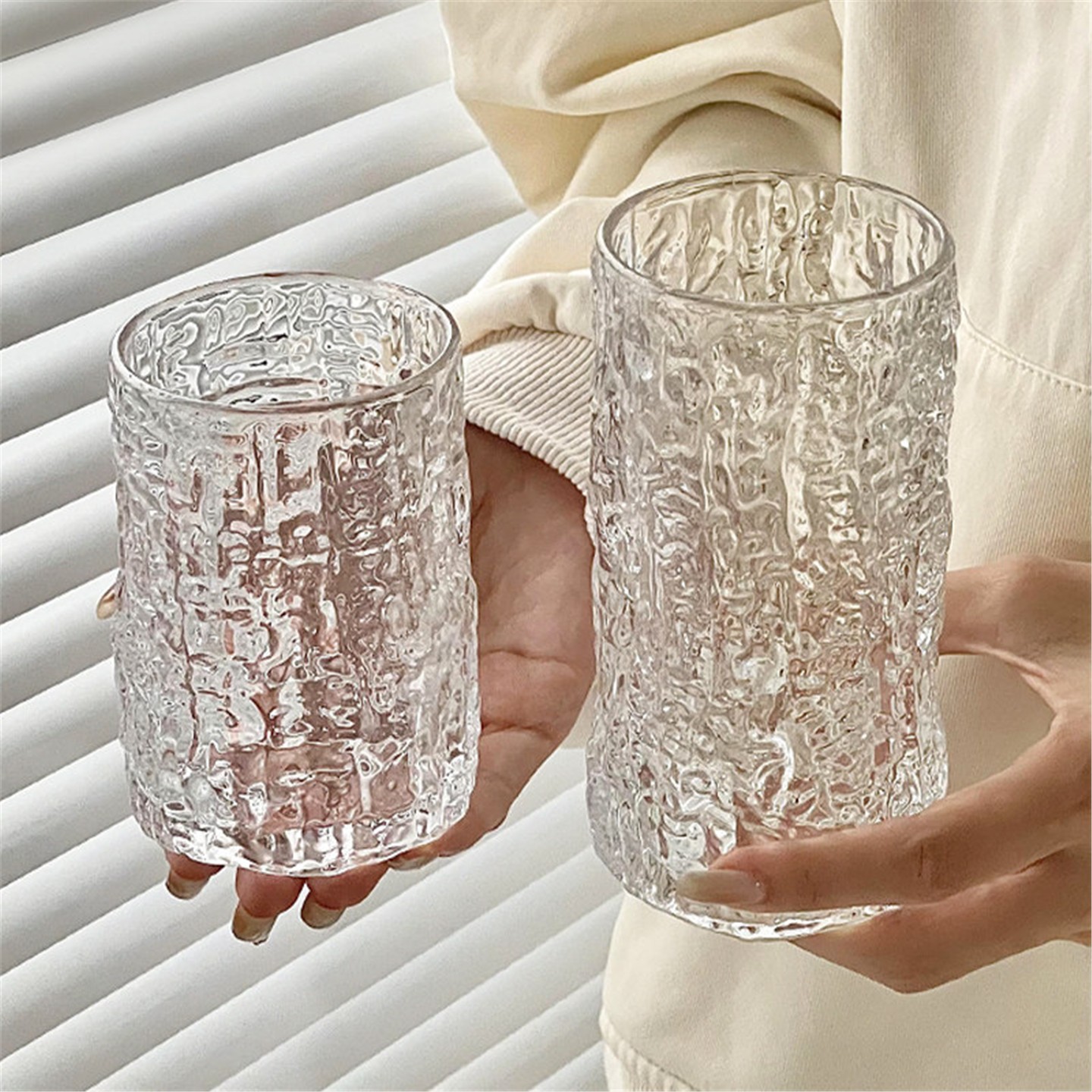 Wine Beer Coffee - كوب بيرة زجاجي نسائي بتصميم ريفي