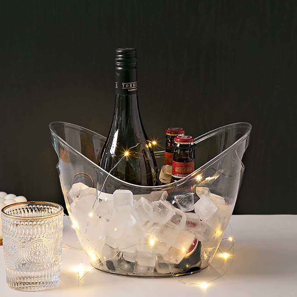 Wine Beer Champagne - وعاء ثلج شفاف من الأكريليك على