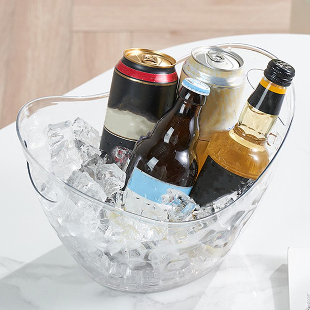 دلو ثلج بلاستيكي شفاف من مادة  - مراجعة Wine Beer Champagne وسعره
