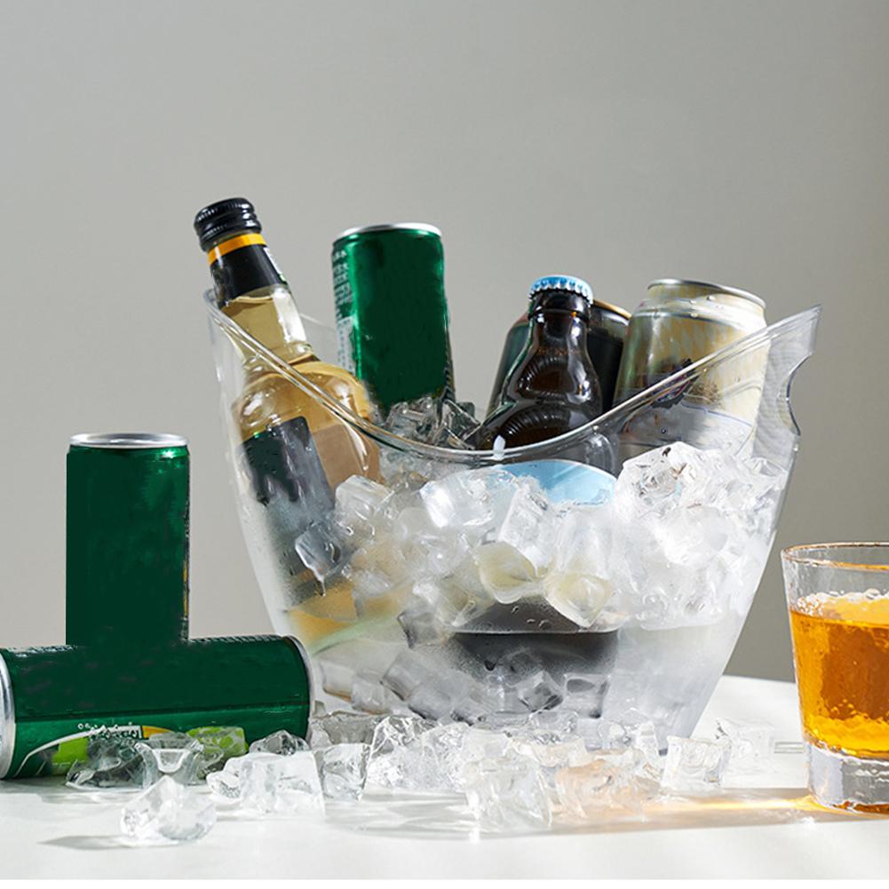 دلو ثلج بلاستيكي شفاف من مادة  - مراجعة Wine Beer Champagne وسعره