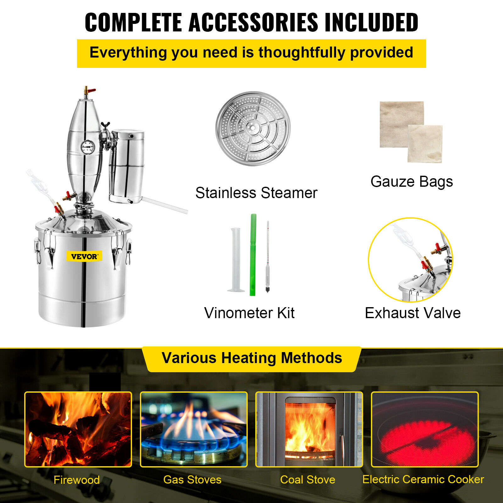 جهاز تقطير الكحول سعة 20-70 لت - مراجعة Wine Beer Distillation وسعره