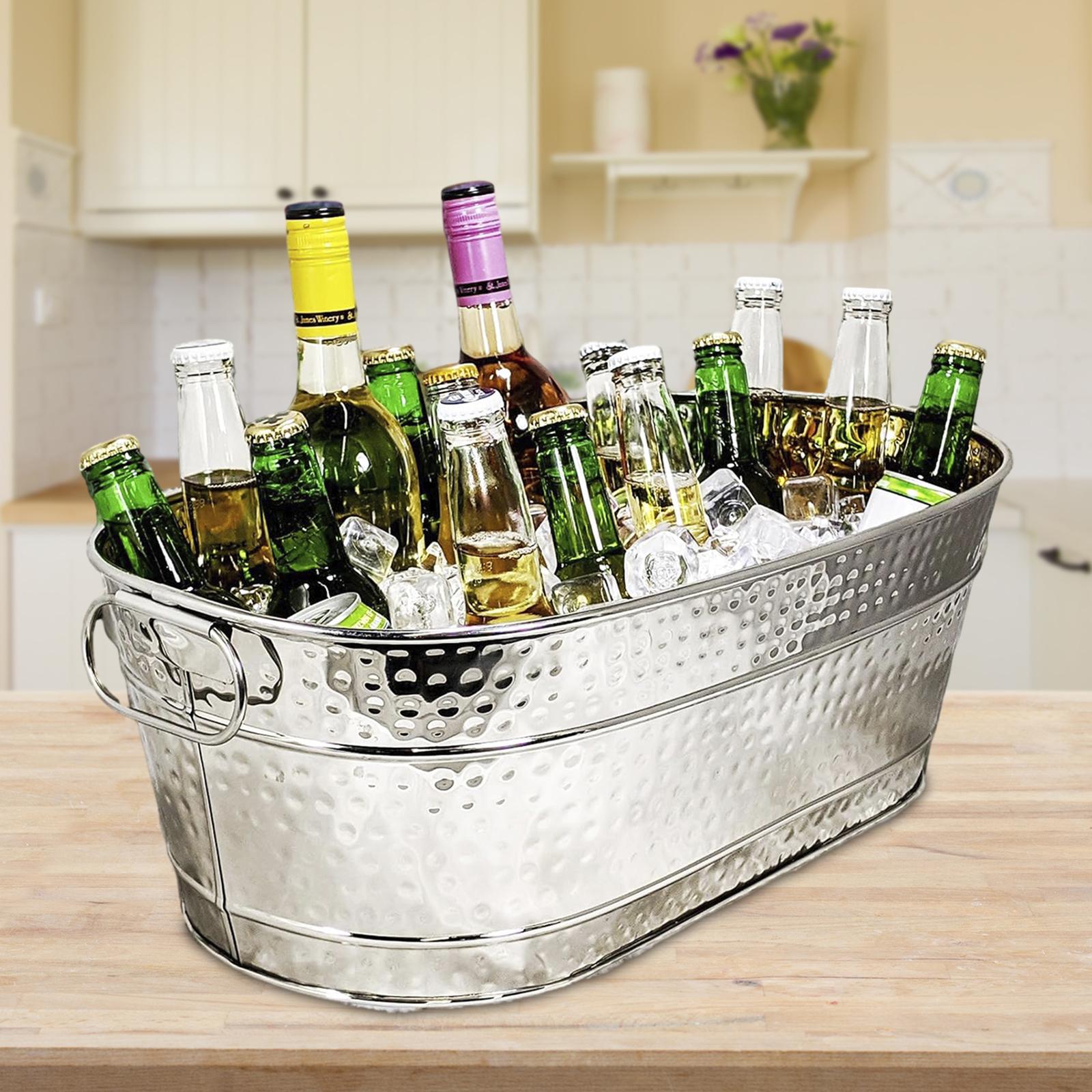 دلو الثلج المجلفن خفيف الوزن ، - مراجعة Wine Beer Champagne وسعره